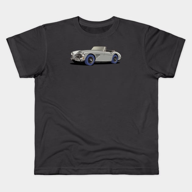 Austin-Healey 3000 in Silver Grey Kids T-Shirt by Webazoot